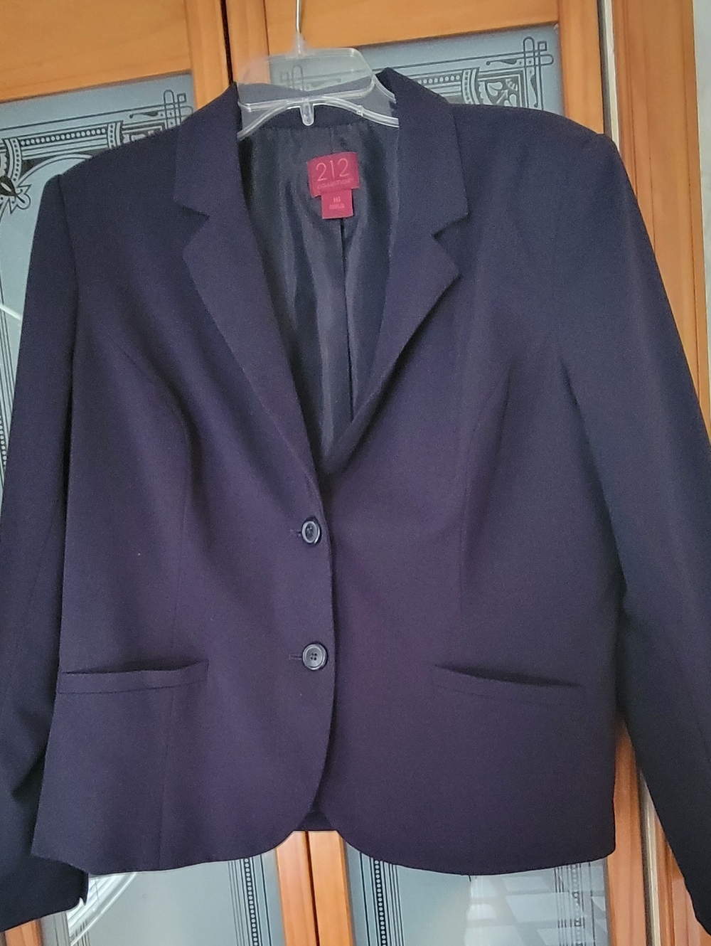 212 Collections Womens Classic Navy Blazer Sz 16